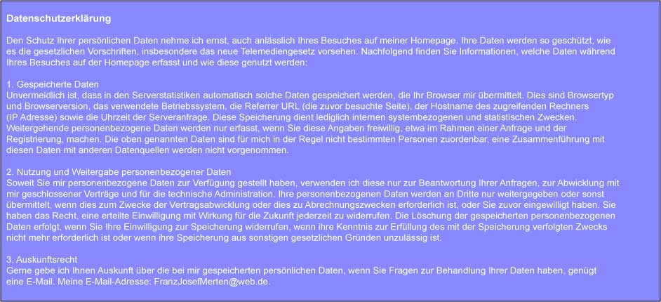 Datenschutzerklärung